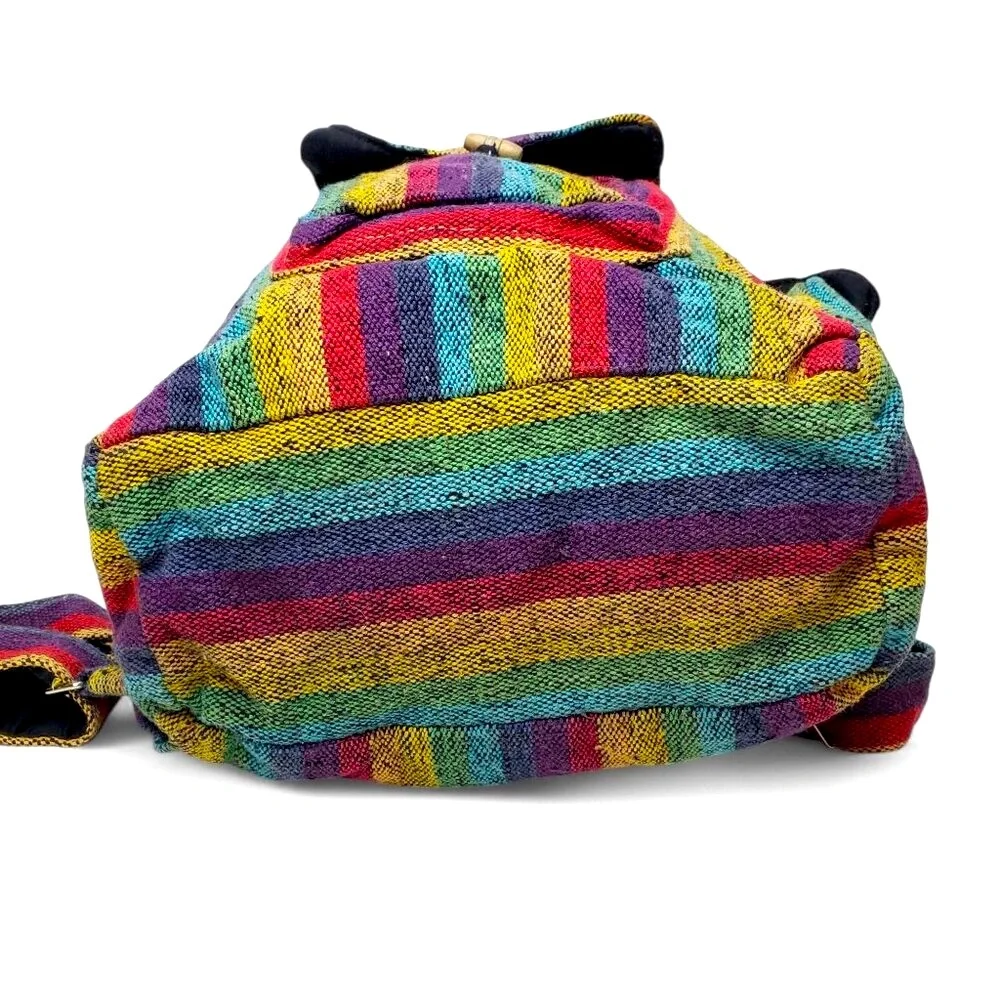 Flying High Foot Path Trading Company Backpack Unisex Canvas Boho Travel Stripes